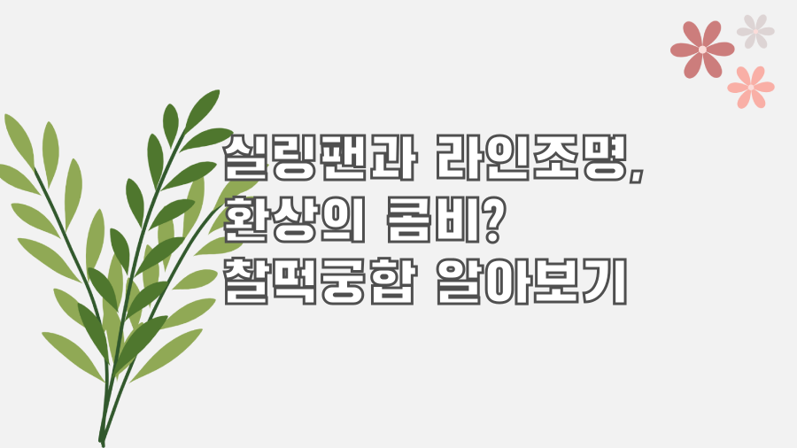 실링팬과 라인조명, 환상의 콤비? 찰떡궁합 알아보기
