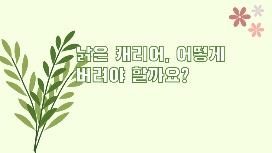 낡은 캐리어, 어떻게 버려야 할까요?