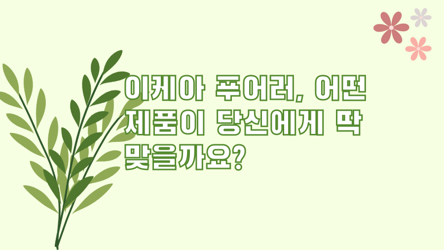 이케아 푸어러, 어떤 제품이 당신에게 딱 맞을까요?
