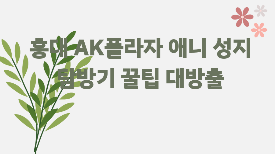 홍대 AK플라자 애니 성지 탐방기 꿀팁 대방출