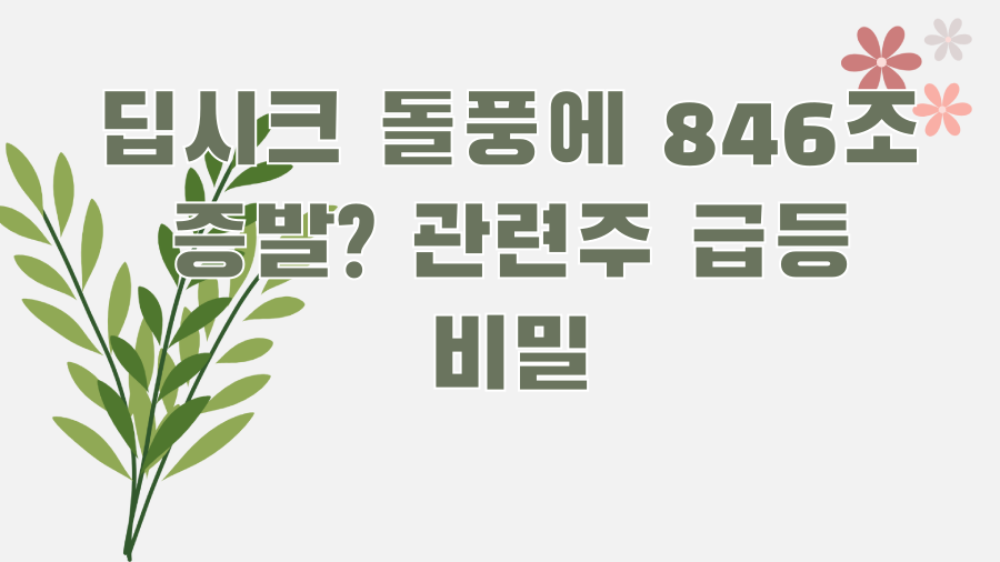 딥시크 돌풍에 846조 증발? 관련주 급등 비밀